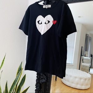 Comme des Garçons | Men’s Black X-Ray Heart Logo Graphic T-Shirt